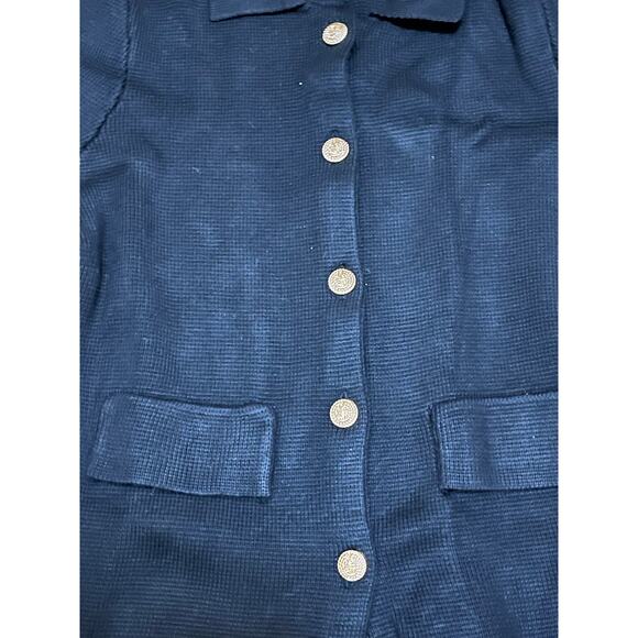 Zara Navy Women’s Blazers With Gold Buttons Size Small - Picture 3 of 4